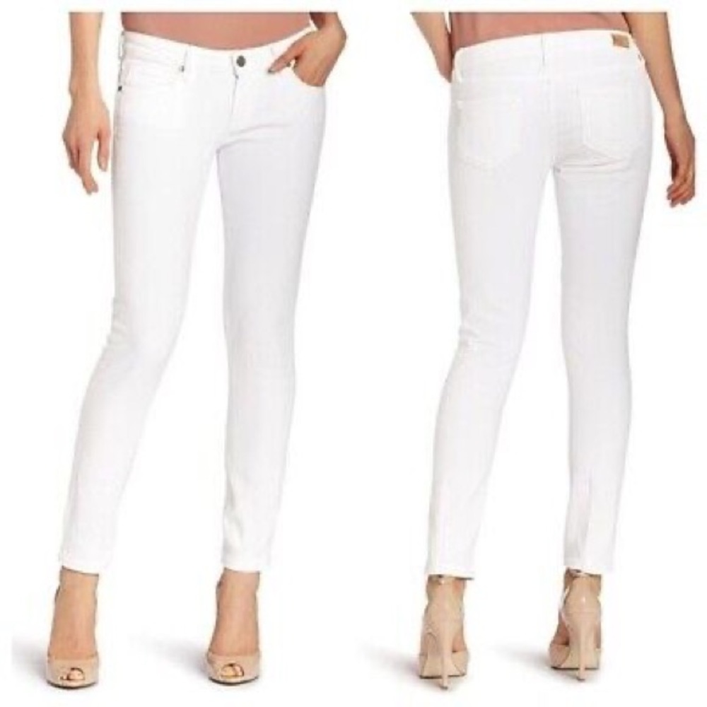 Paige skyline skinny white jeans (low rise)